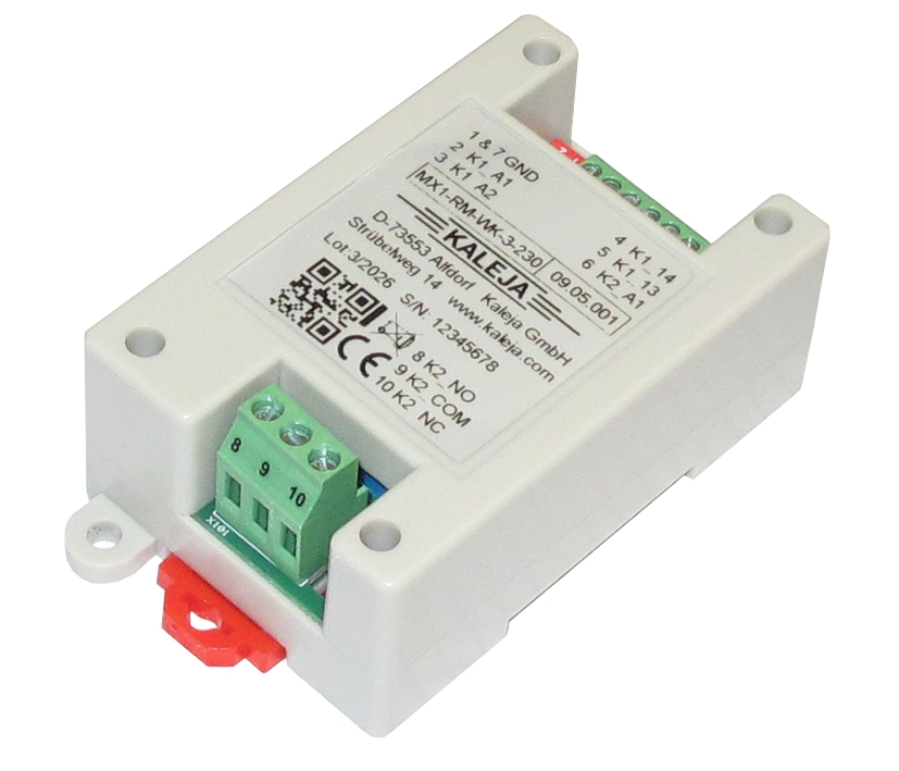 24V Relaisplatine mit 5K OPC-INP und zuschaltbarem Wechslerkontakt Ideal für die kabelgebundene Rauchmelderserie