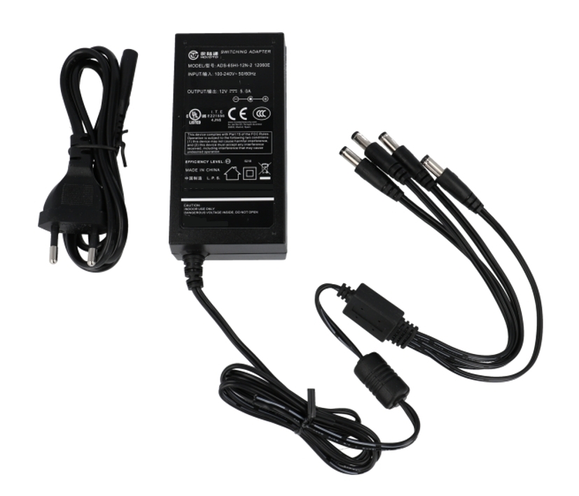 12V Netzteil 12V 2A mit 4 Hohlstecker 4fach Kameranetzteil Y-Adapter