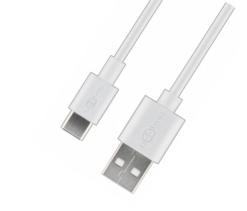 2m USB-C Ladekabel USB2-USBC USB3.1 Weiss