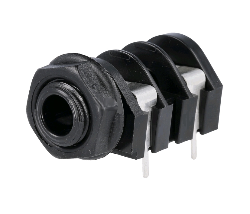 39-859-00067_isolierte_Klinkenbuchse 6,3mm Klinkenbuchse Mono mit Schalter massefreien Einbau