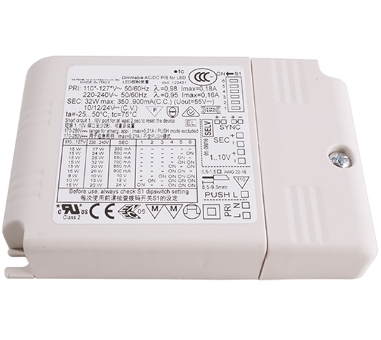 LED Netzteil mit PUSH Dimmer 10V 12V 24V PWM 350mA 500mA 550mA 700mA 850mA 900mA 0-10V max 32W