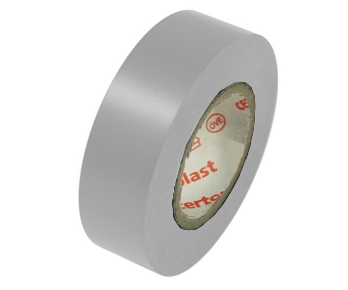 Isolierband_Certoplast_97-905-00450_2021 10m Elektroisolierband je Rolle in GRAU Breite 15mm