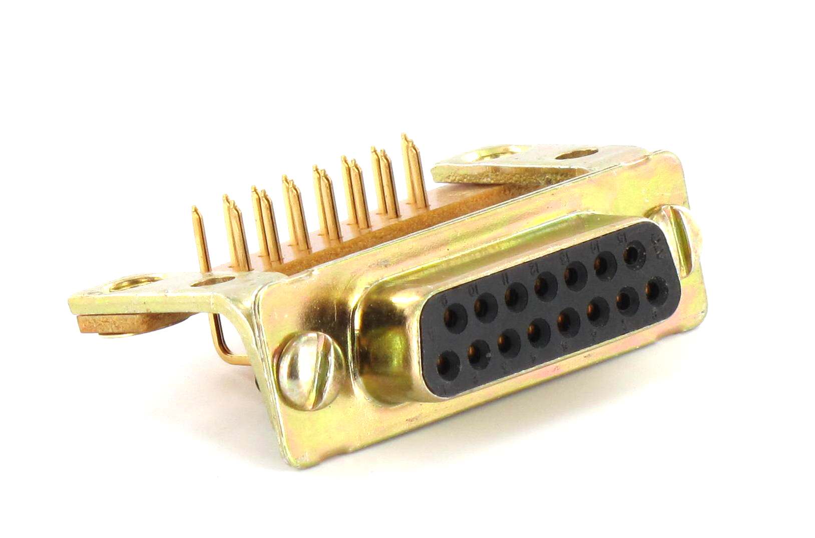 40-871-04500_11 SUB-D 15pol Buchse PRINT 90grad 2-reihig