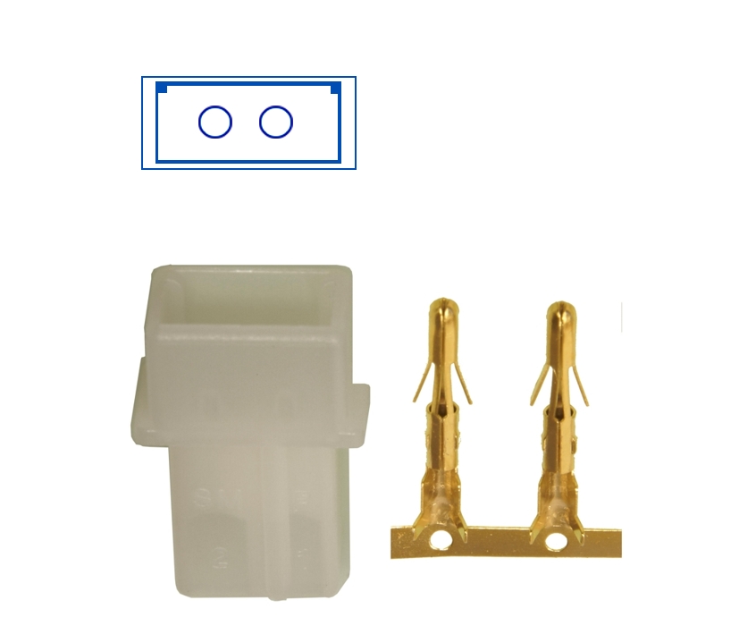 AMP_Stecker_33-200-00120_AbbOFO1iXJb3sgMY Akkustecker 2pol Akkuverbinder Steckerteil ohne Kabel