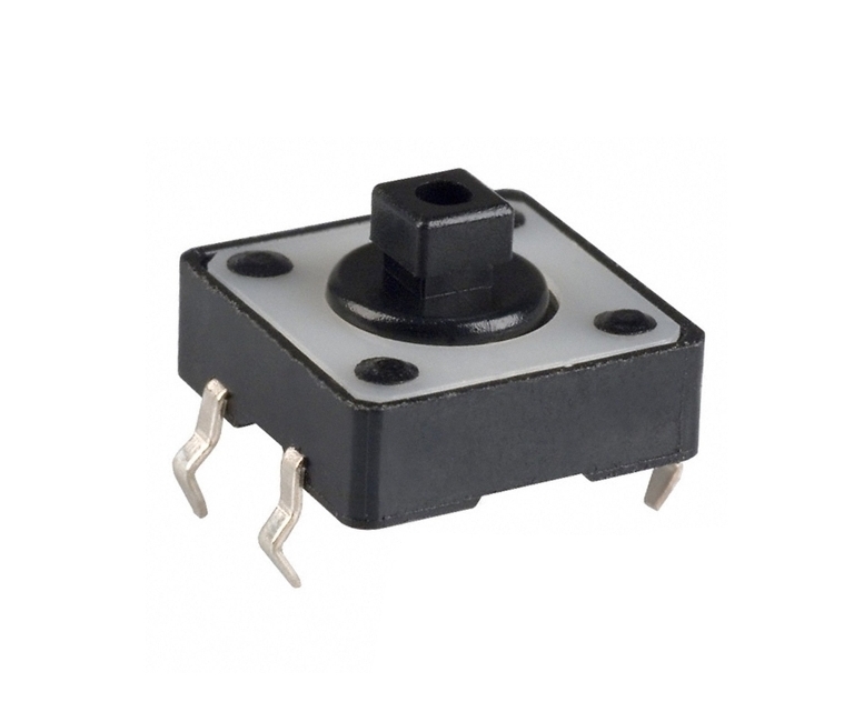 Taster_12x12mm_95-839-00238 Taster Minitaster Platinentaster liegend 12x12mm mit Knebel