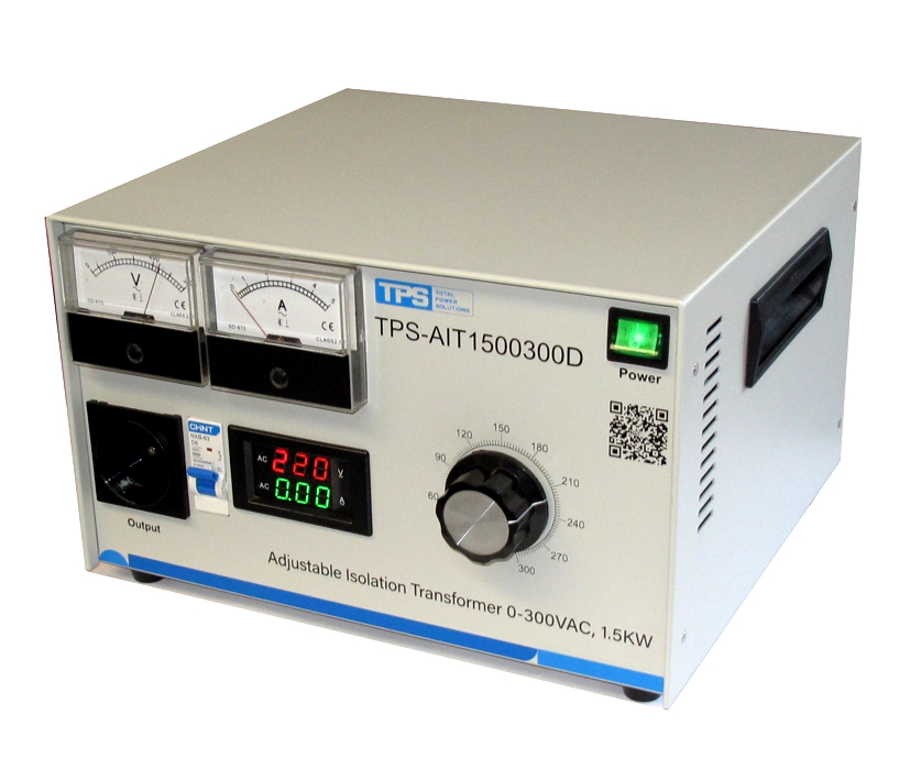 Regeltrafo Trenntrafo 1500VA Stelltransformator 0-300VAC mit 4-Anzeigen TPS-AIT1500300D
