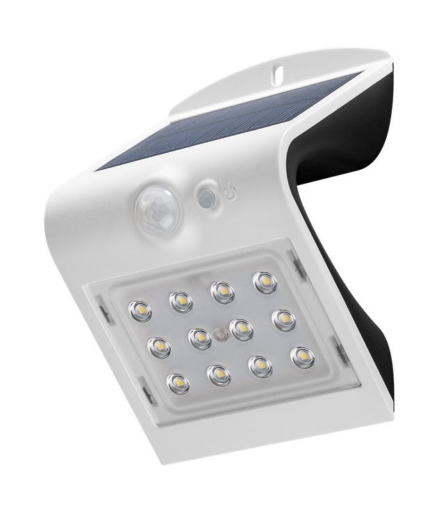 94-700-00390_Solarlampe_Hauseingang_B1 1,5W Solar Lampe Solarlicht Wandlampe für Hauseingänge mit Bewegungsmelder Weiss