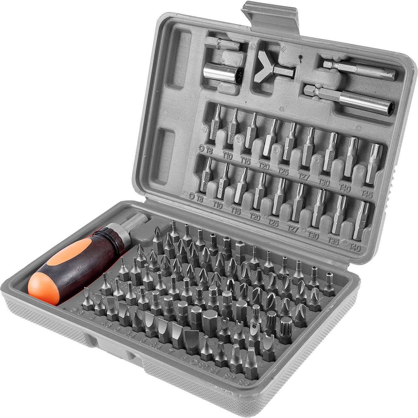 97-905-00925_Werkzeugset_Torx_Bit_100tlg_2022_B01 Bits Set 100-teilg Torx Stern TRI-wing HEX Metric Square Magnet Kreuzschlitz BIT