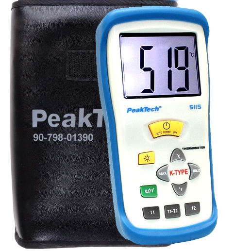 90-798-01390-5115_R-2013-AA2211jpg Temperatur Messgerät P5115 mit Kabelfühler 2 Kanal Digital Thermometer
