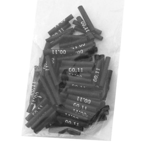 42-690-05961_Schrumpfschlauch_4x25mm Schwarzer Schrumpfschlauch 4x25mm 100er Pack