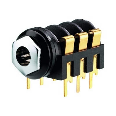 39-859-00041-MZT223G-2013-smal 6,3mm Klinkenbuchse Stereo mit Schalter massefreien Einbau vergoldet