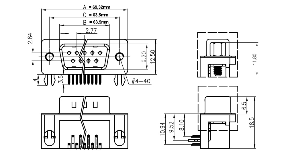 37pol-sub-D-Stecker-fuer-Platine-40-871-00460-B38