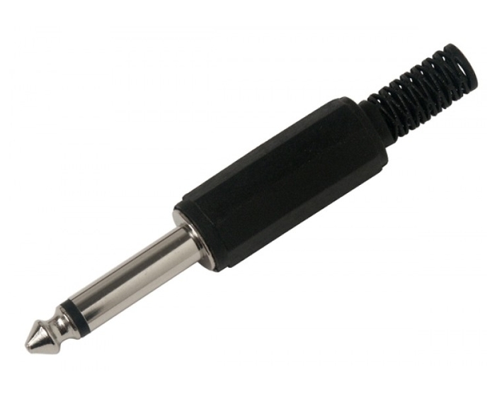 39-859-00029_Mono_Klinknstecker_63mm 6,3mm Klinkenstecker Mono Kunststoff mit Knickschutz