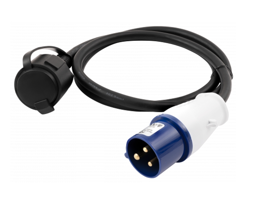 CEE-Adapter_39-868-00720 CEE Adapter 1,5m CEE Stecker auf Schutzkontaktkupplung 230V 16A