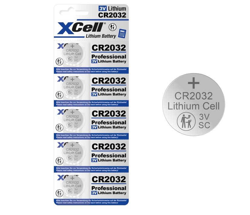 CR2032 Lithium Zelle 3V Knopfzelle 5er Pack