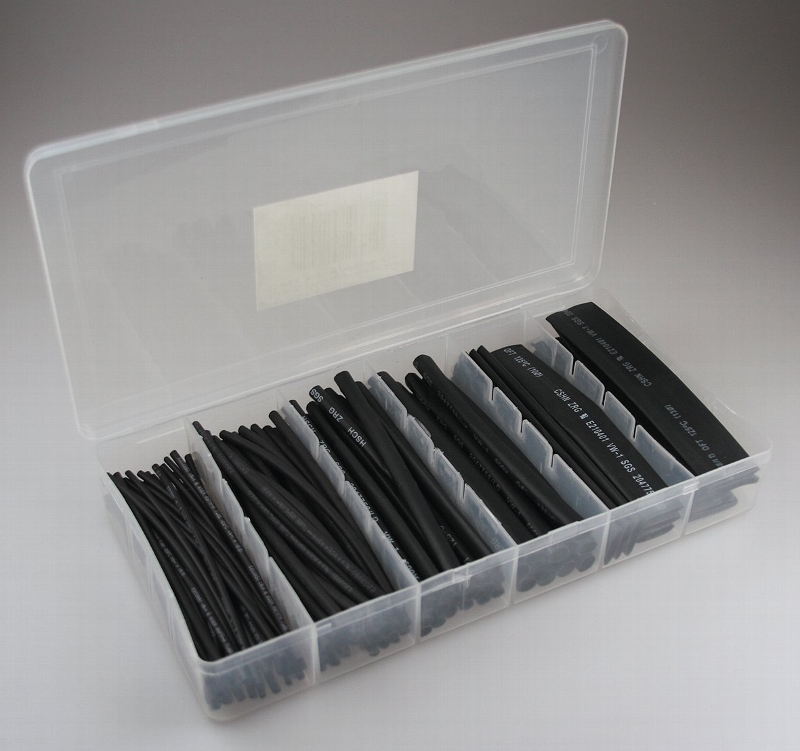 42-690-00440-2015 Schrumpfschlauch Sortiment 100-tlg in Kunststoffbox Schwarz