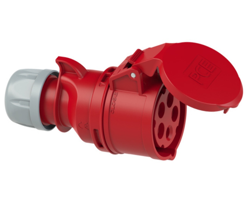 32A Starkstromkupplung CEE-Kupplung ROT 5x 32A  IP44 IP54 IK10 32A Starkstromkupplung CEE-Kupplung ROT 5x 32A  IP44 IP54 IK10