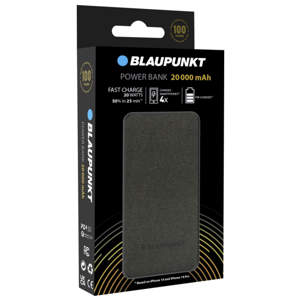 20Ah Powerbank mobiler Zusatzakku Li-ION USB-C USB-A 20000mAh Lithium Akkupack