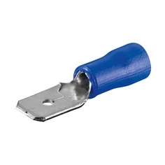 45-821-0401354a3dfb3f1a6b 6,3mm Flachstecker BLAU Teilisoliert ** 100er Pack **