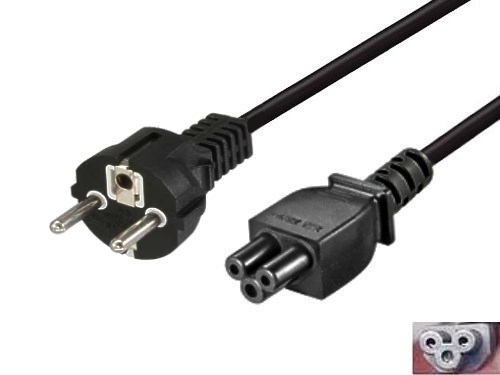 1.8m Netzkabel Schutzkontaktstecker auf IEC320 C5 MickyMaus Stecker