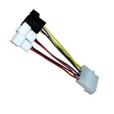 Lüfterkabel 3pol Molex Stecker von 5,25z Stecker