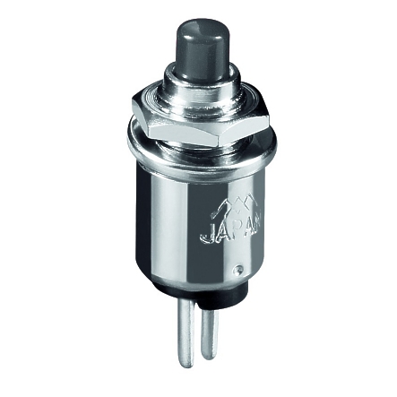 95-839-00120-taster-2015 Taster 1xEIN Mini Drucktaster Schwarz Einbautaster mit M5 Gewinde