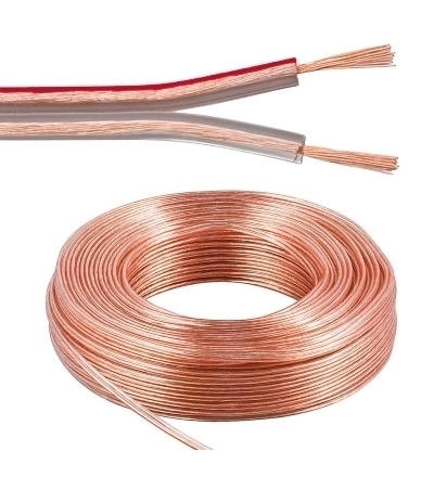 42-773-00195 10m Lautsprecherkabel 2x 2,5qmm Ring Transparent Litze 100% Kupfer OFC