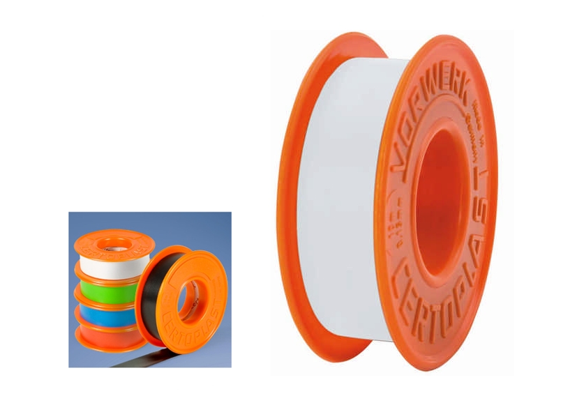 97-905-00495_Isolierband_Certoplast 10m Elektroisolierband mit Seitenscheiben je Rolle in WEISS Breite 15mm
