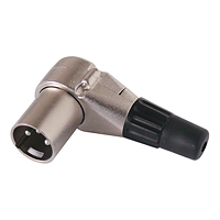 39-852-00450 3pol XLR Stecker 90° gewinkelt drehbar Metallausführung