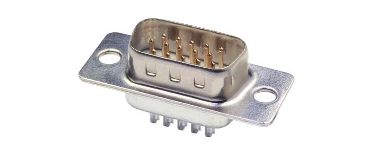 40-871-00024-ST15HD SUB-D 15pol Stecker Lötkelch HD 3reihig VGA Stecker Monitorstecker