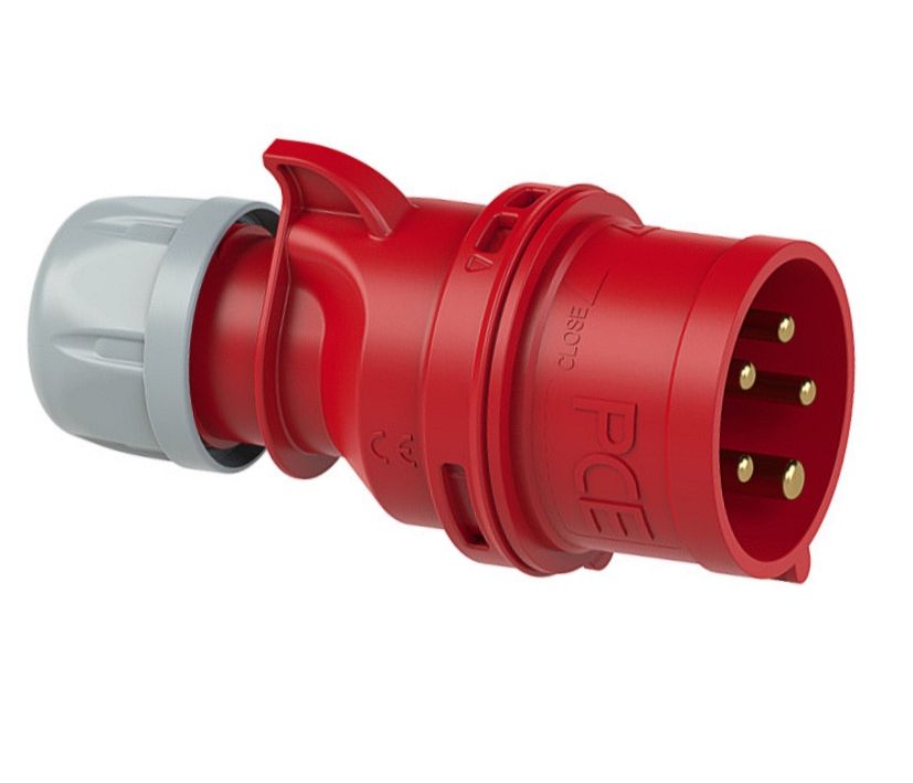 32A Starkstromstecker CEE-Stecker ROT 5x 32A  IP44 IP54 32A Starkstromstecker CEE-Stecker ROT 5x 32A  IP44 IP54