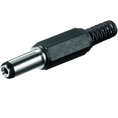 93-862-00110-93-862-00033 5,5x2,5mm Hohlstecker Schaft 14mm mit Knickschutz