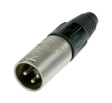 39-852-00082 3pol XLR Stecker Metallausführung