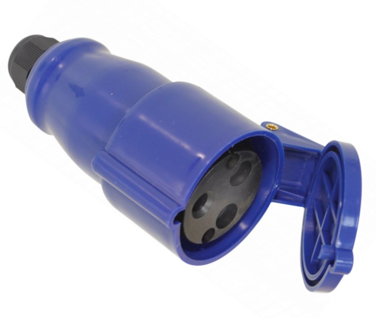 16A_CEE_Kupplung_39-868-00020 Caravan 16A Kupplung 16A 230V Blau