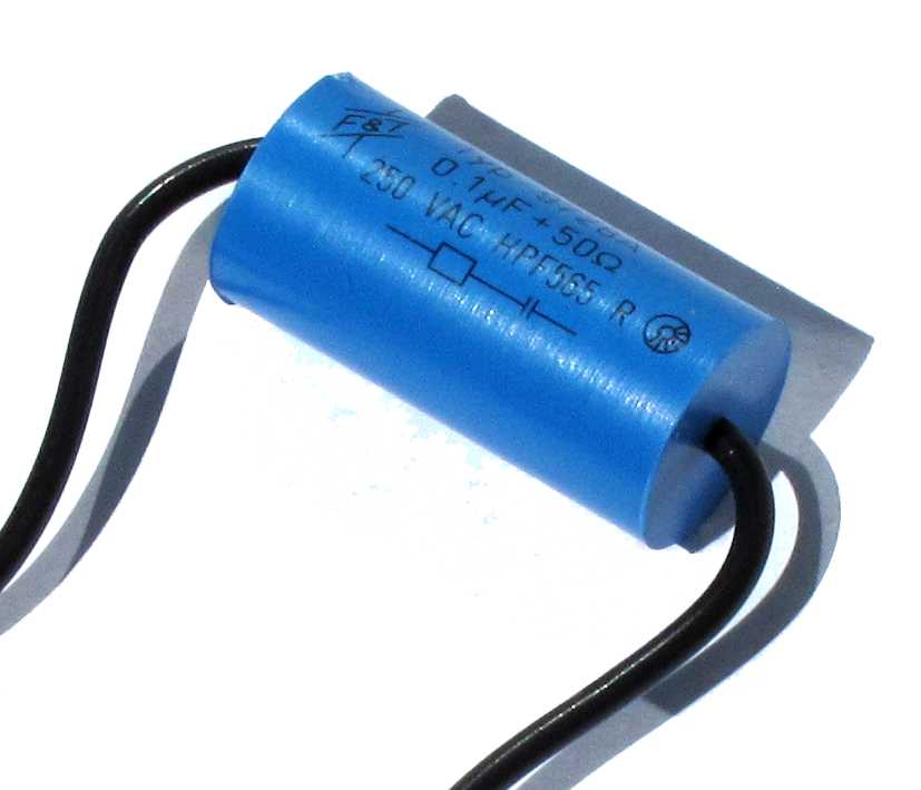 Entstörkondensator 2pol 0,1uF 50ohm 39x16mm Entstörfilter RC-Glied Kondensator