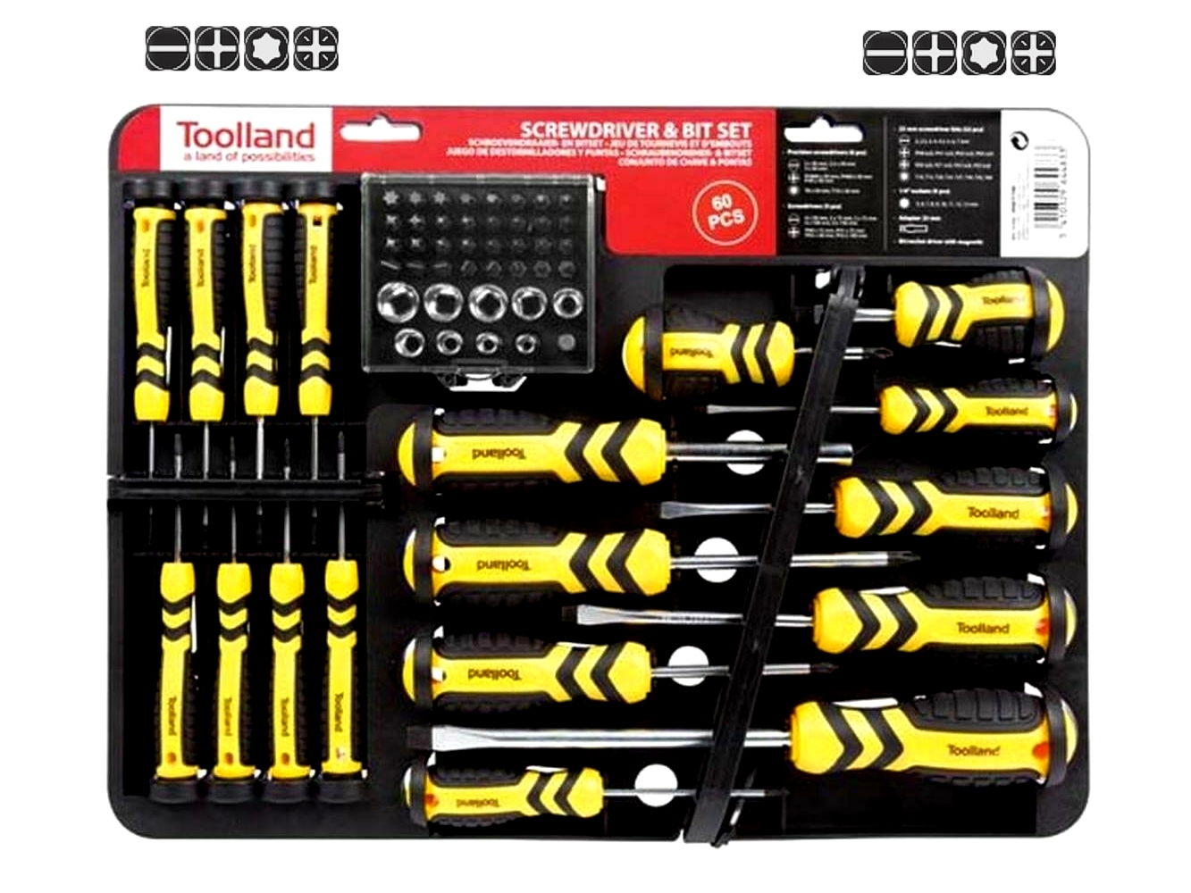 97-905-00575NwziO7yNkqKBJ Schraubendreher Set 60-teilig Kreuz Stern Bit HEX Pozi Gerade Werkzeugset