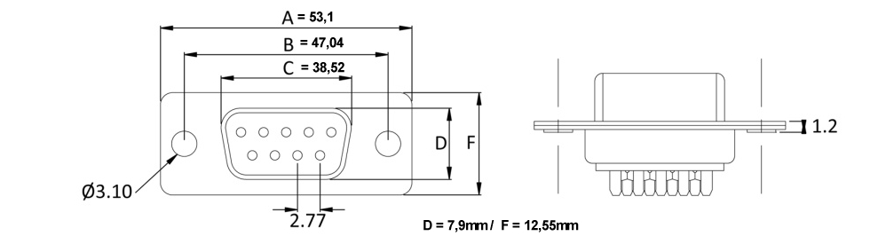 25pol-Sub-D-Buchse-Loetkelche-40-871-00016-ZG6