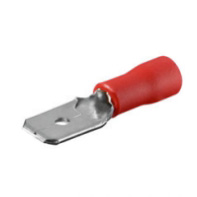 45-821-04007_2015_01 4,8mm Flachstecker ROT Teilisoliert ** 100er Pack **