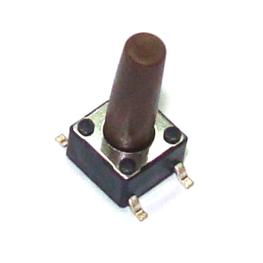 95-839-00480-SMD-Taster-Bild-eigen-10-12 SMD Taster Minitaster liegend 6,2x6,2mm Höhe mit Knebel 13mm Platinentaster