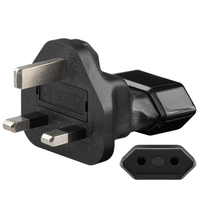 Reiseadapter GB Stecker auf 2pol Univ-Kupplung