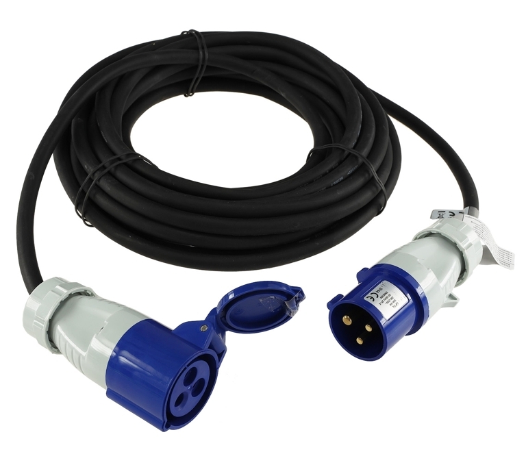 CEE-Verlaengerung_39-868-00740 10m CEE Verlängerung CEE Stecker auf CEE Kupplung 230V 16A