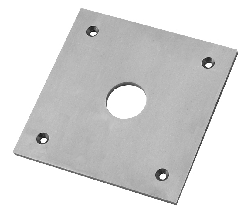 Klingelknopf Blende für Klingeltaster V2A 82x82mm 2HB mit 4-Bohrungen