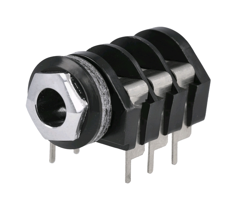 63mm_Klinkenbuchse_Stereo_isoliert_39-859-00059 6,3mm Klinkenbuchse Stereo mit Schalter massefreien Einbau