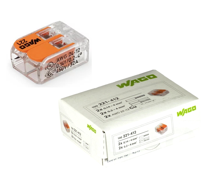 WAGO Klemme 2-Leiter COMPACT 100er-Pack