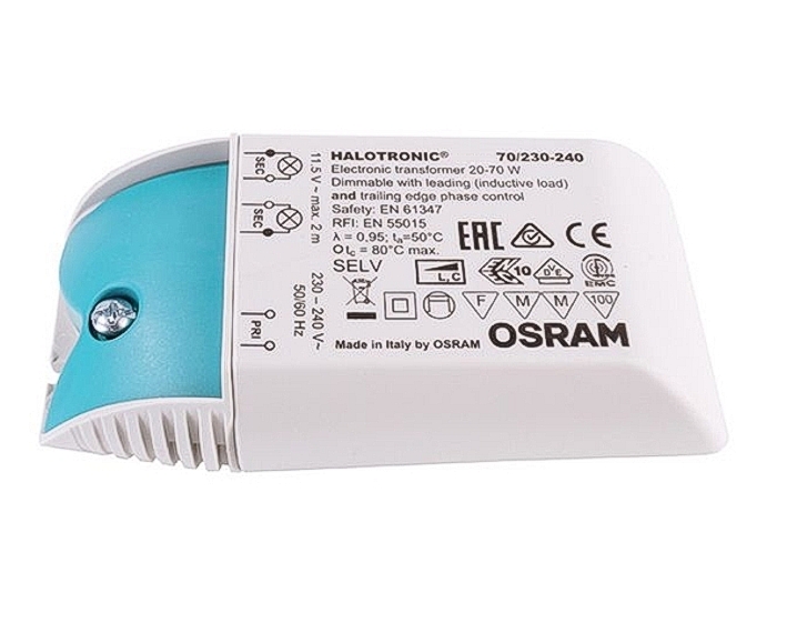 70W-Halogentrafo-43-700-00280 70W Halogentrafo 230V auf 12Vac max 70VA